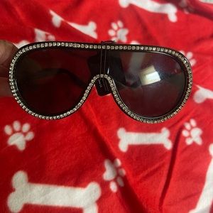 Rhinestone trimmed glasses , elevates any outfit